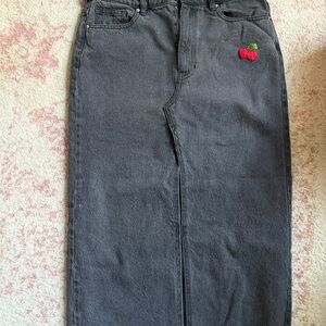 PacSun Charcoal Denim Skirt